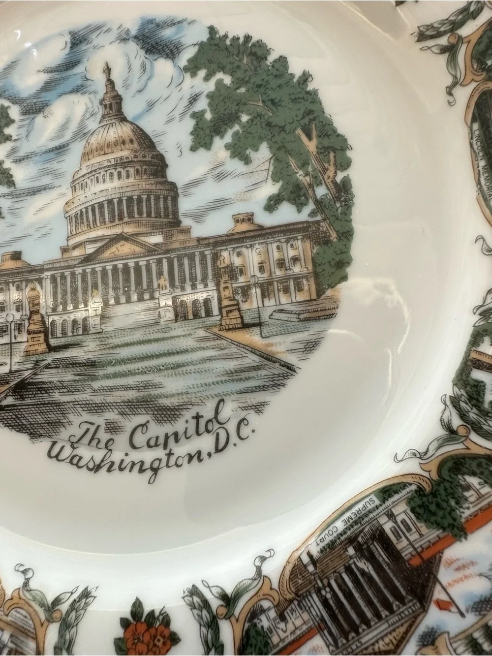 Vintage Capsco Decorative Washington D.C Capitol Collector Souvenir Plate
